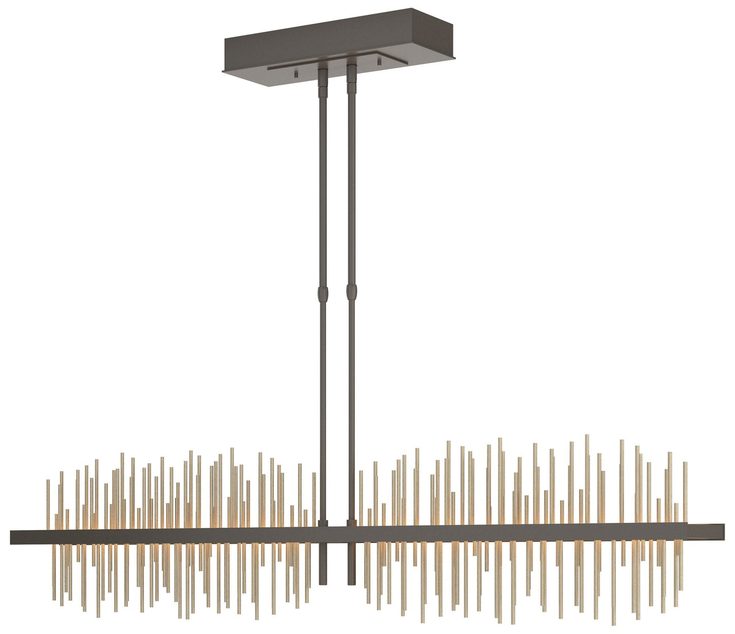 Gossamer 51.9" Dark Smoke & Soft Gold Short LED Pendant