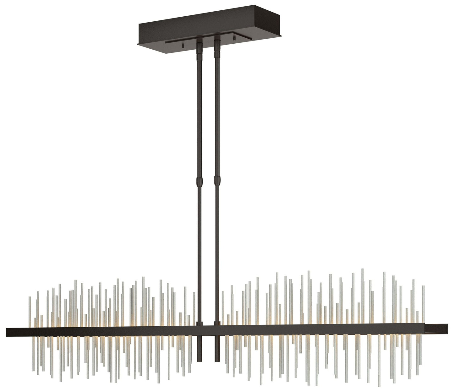Gossamer 51.9" Oil Rubbed Bronze & Vintage Platinum Long LED Penda