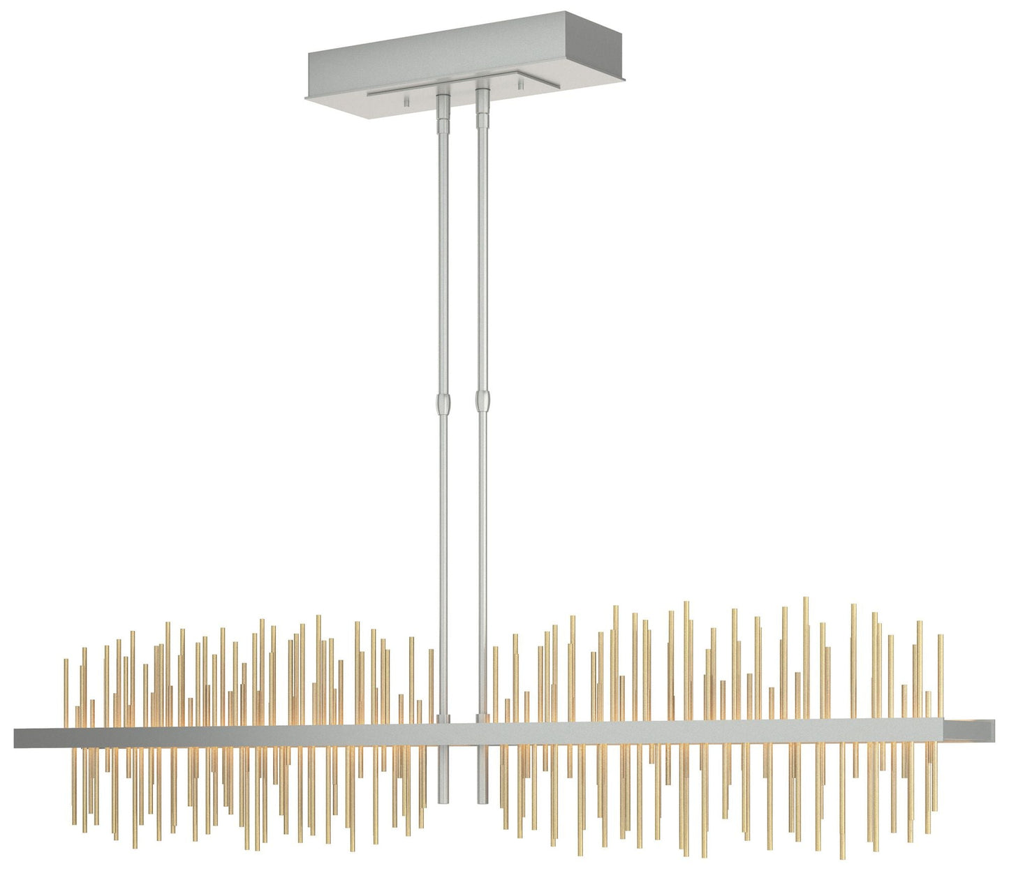 Gossamer 51.9" Vintage Platinum & Modern Brass Short LED Pendant