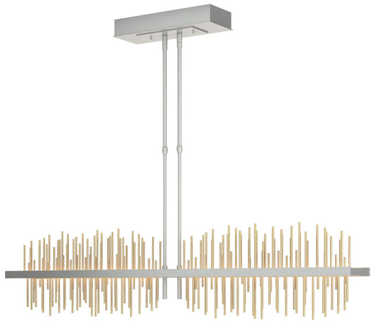 Gossamer 51.9" Vintage Platinum & Modern Brass Short LED Pendant