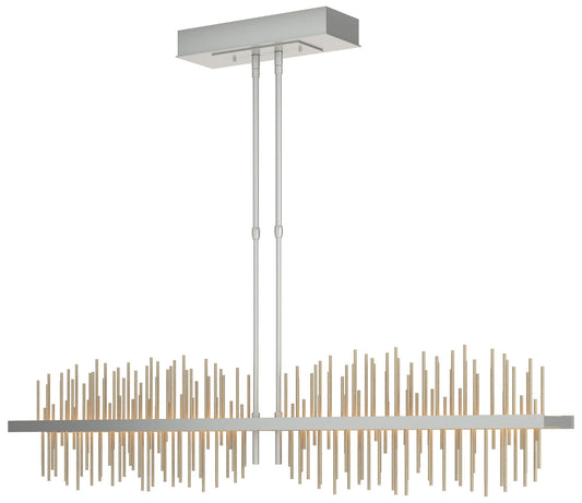 Gossamer 51.9" Vintage Platinum & Soft Gold Short LED Pendant