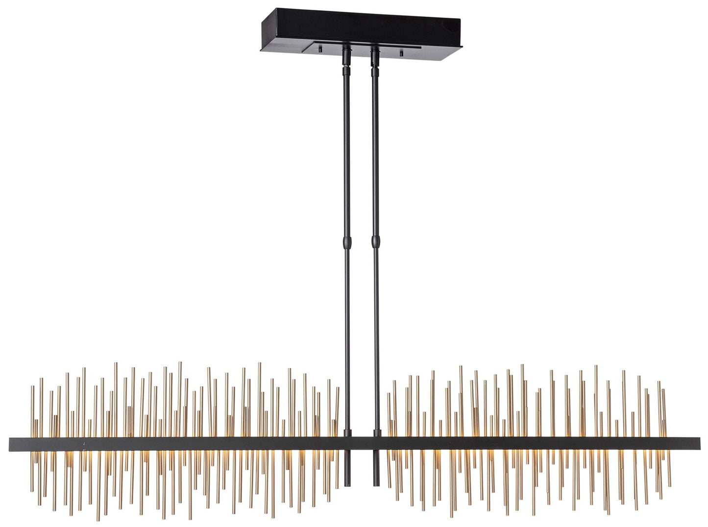 Gossamer 51.9" Wide Large Black And Soft Golds LED Pendant