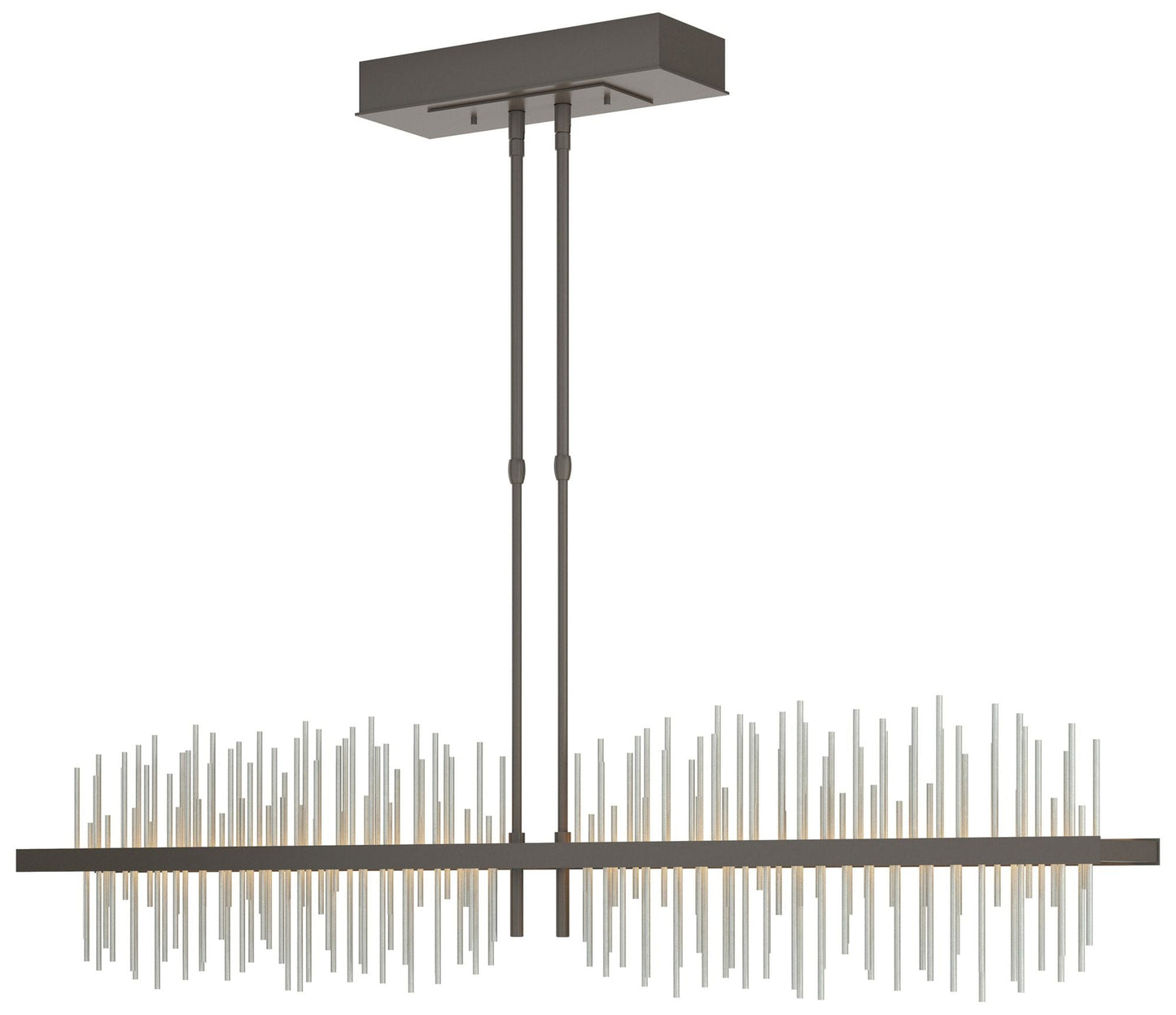 Gossamer 51.9" Wide Large Dark Smoke And Vintage Platinum LED Pendant