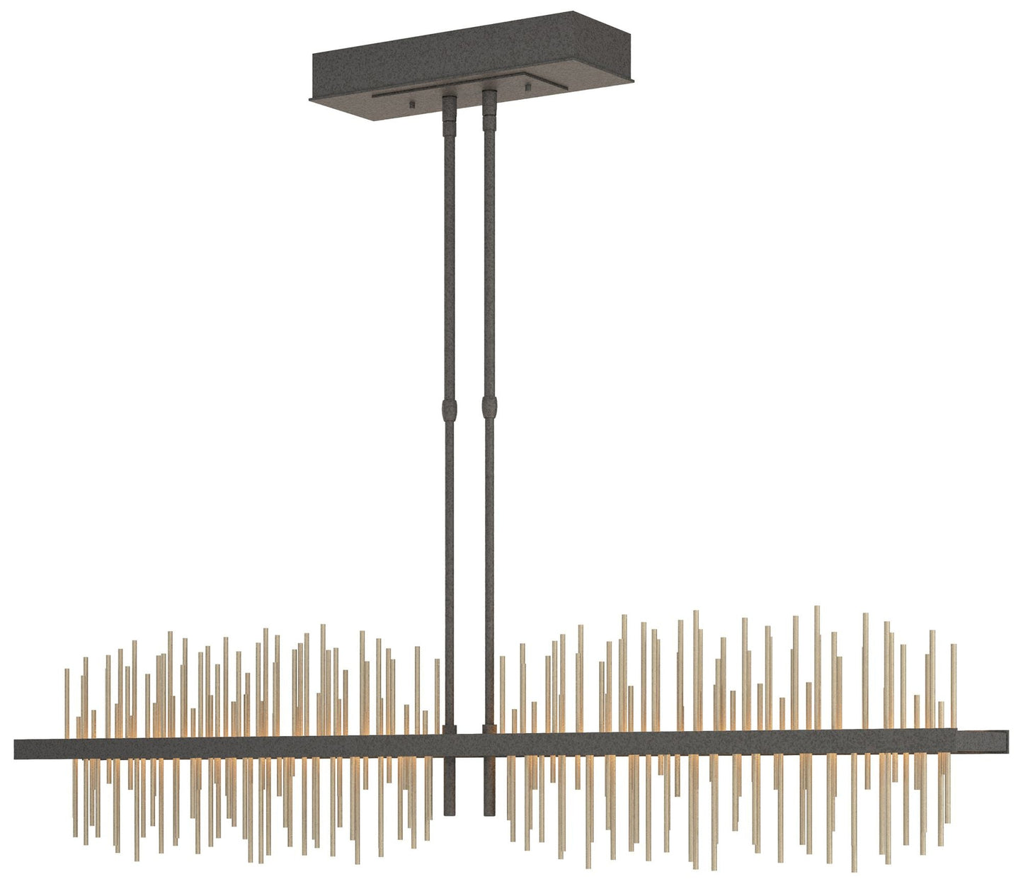 Gossamer 51.9" Wide Large Natural Iron And Soft Golds LED Pendant