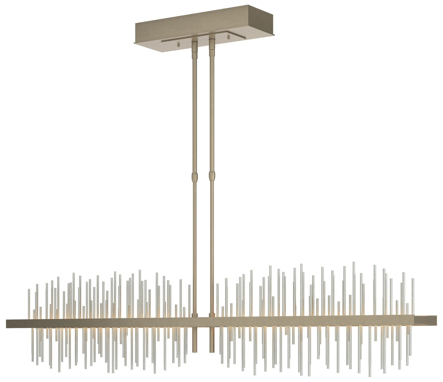 Gossamer 51.9" Wide Large Soft Gold And Vintage Platinum LED Pendant