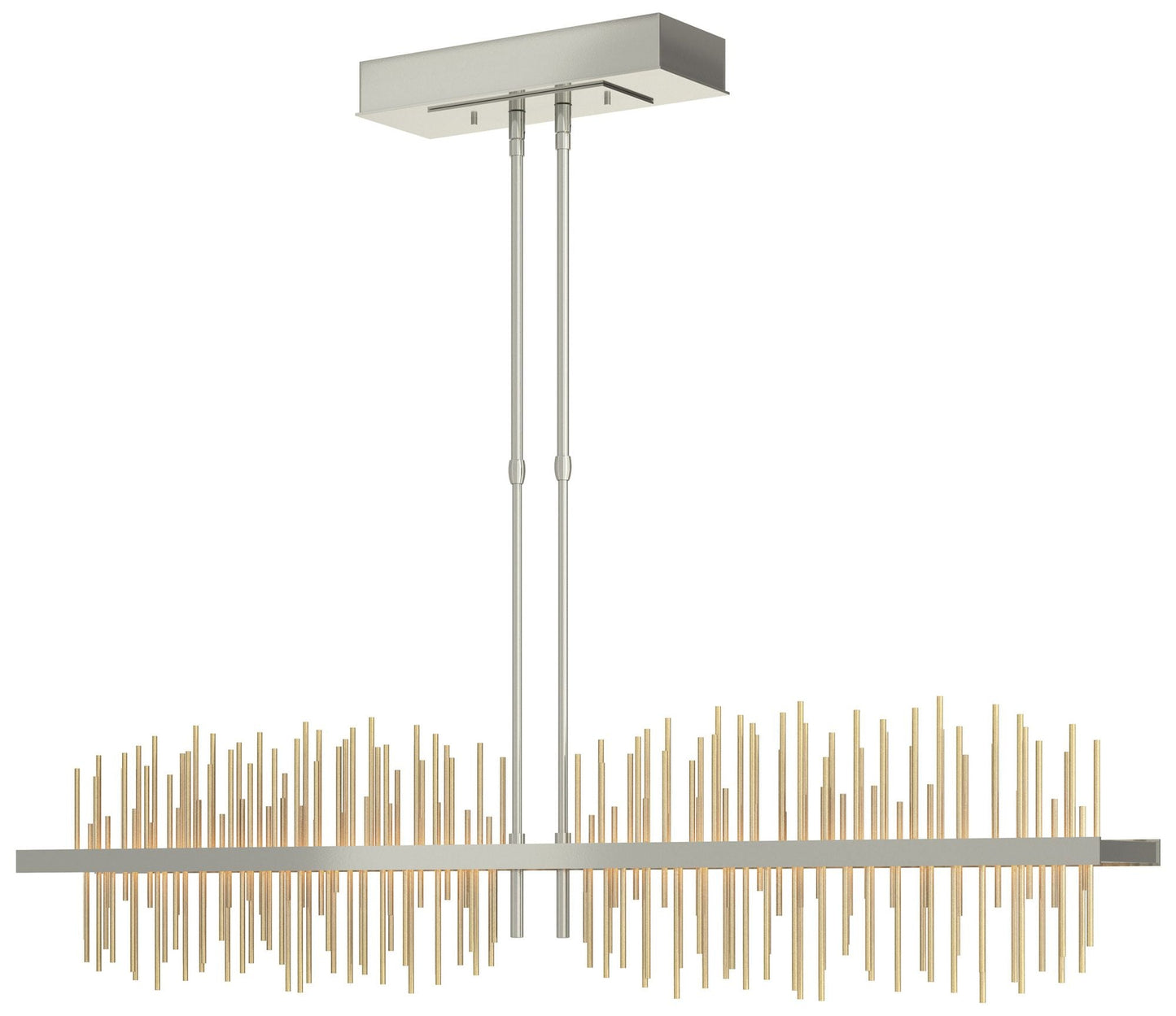 Gossamer 51.9" Wide Large Sterling And Modern Brass LED Pendant