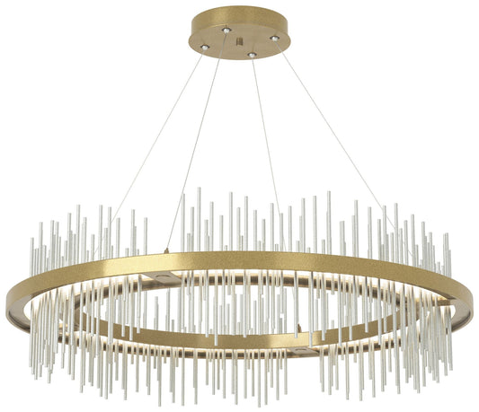 Gossamer Circular LED Pendant - Modern Brass - Platinum