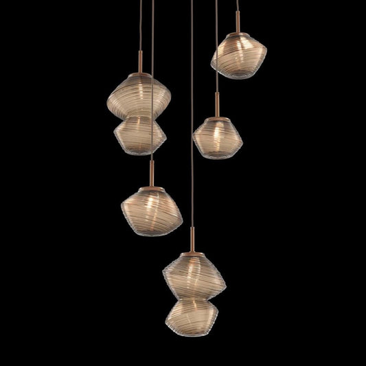 Hammerton Studio Mesa 5 Light 23" Wide LED Abstract Multi Light Pendant - 3000K