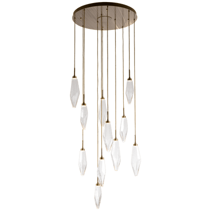Hammerton Studio Rock Crystal 32" Wide 11 Light Hand Blown Glass Linear LED Pendant