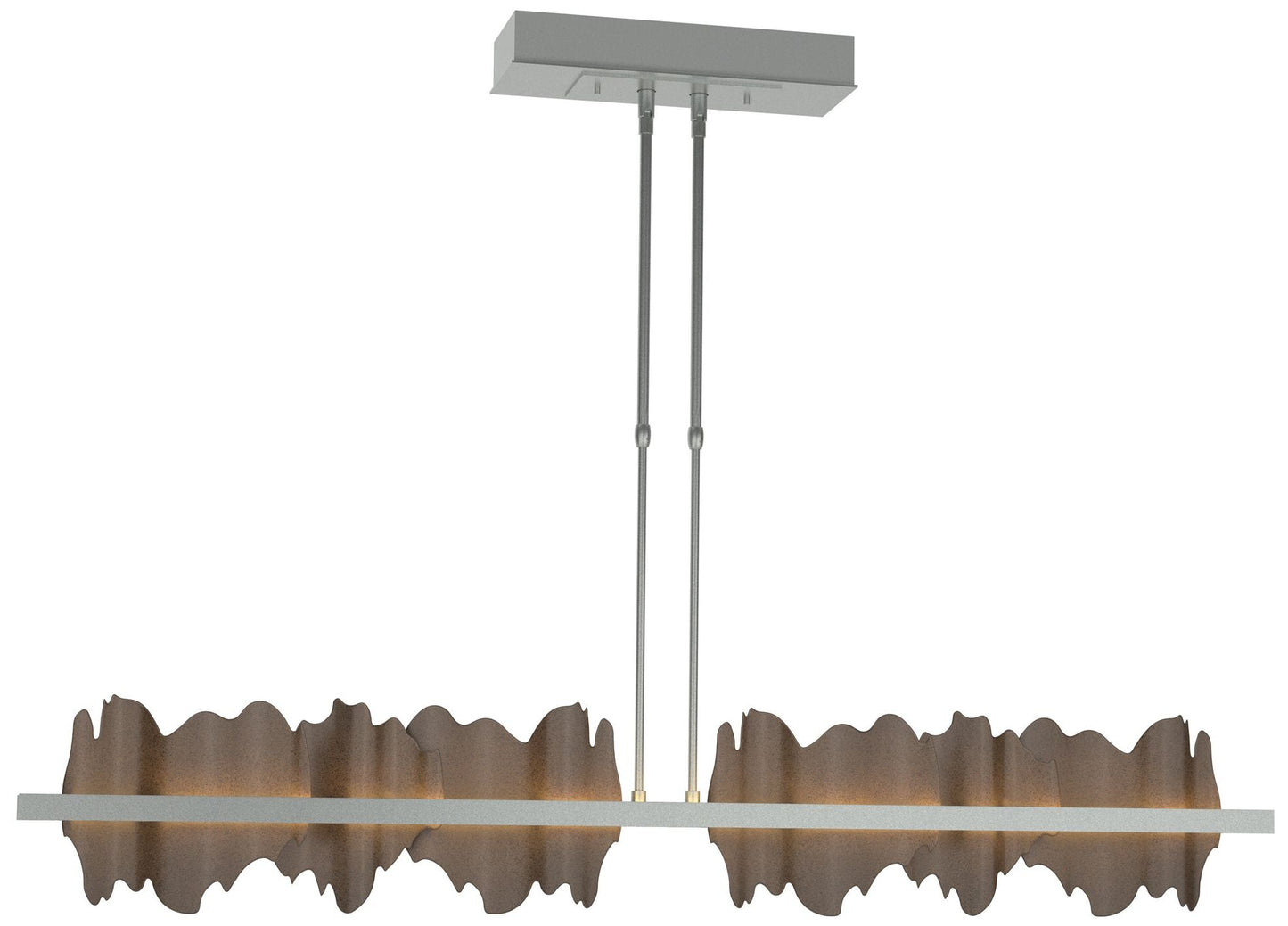 Hildene 51.9" Vintage Platinum & Bronze Short LED Pendant
