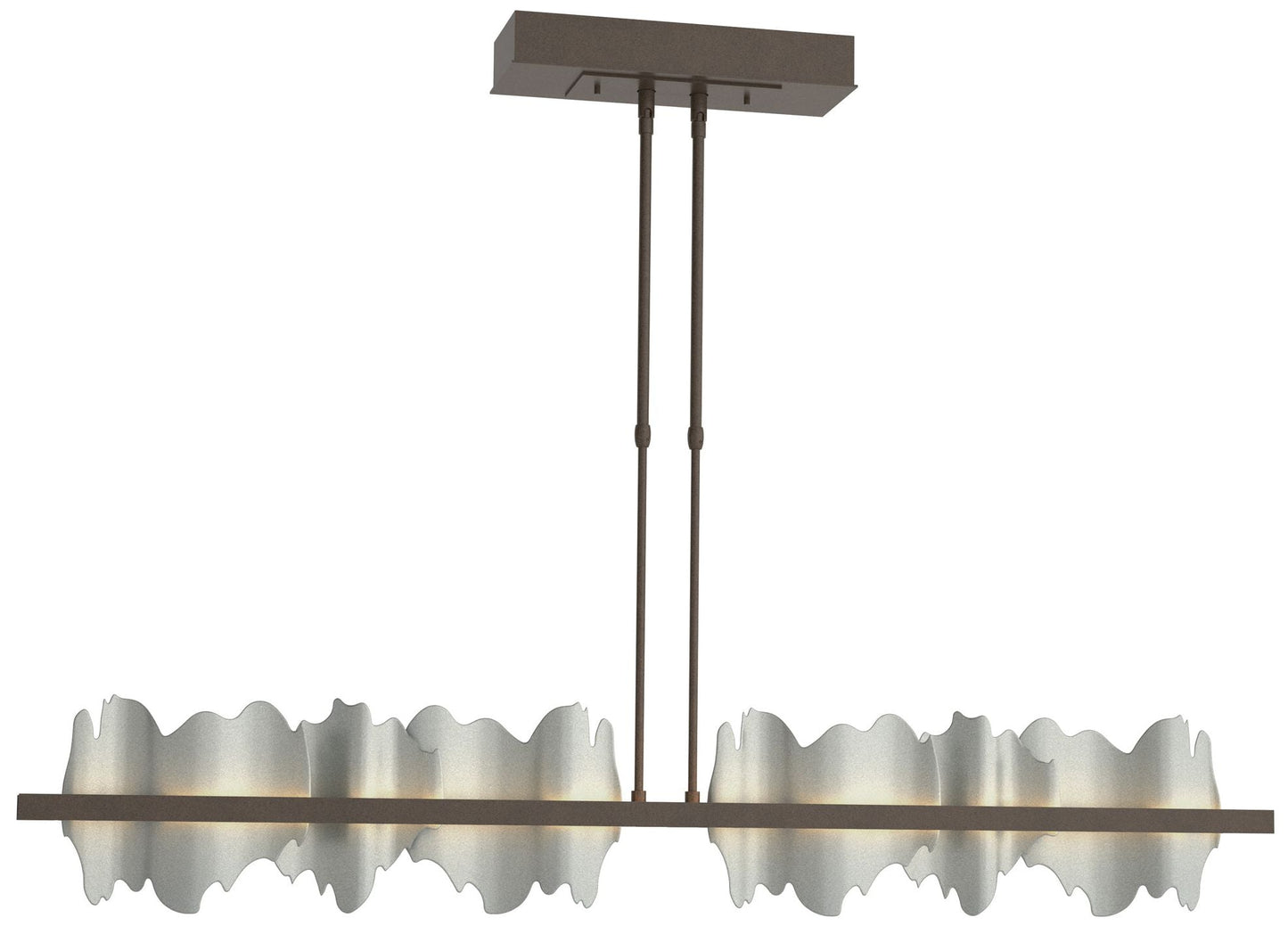 Hildene 51.9" Wide Large Bronze And Vintage Platinum LED Pendant