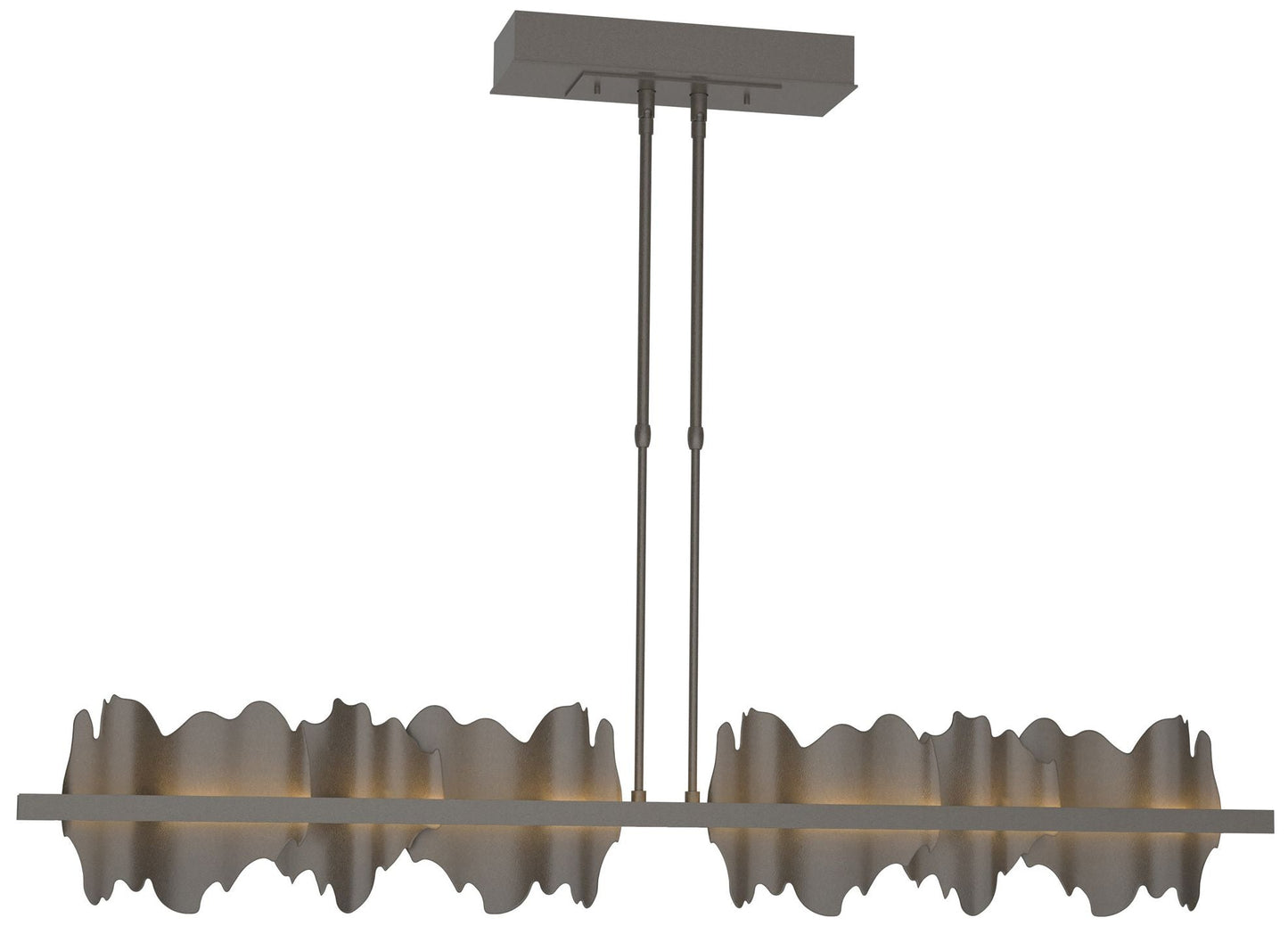 Hildene 51.9" Wide Large Dark Smoke And Dark Smoke LED Pendant