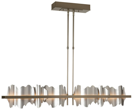 Hildene 51.9" Wide Large Dark Smoke And Vintage Platinum LED Pendant