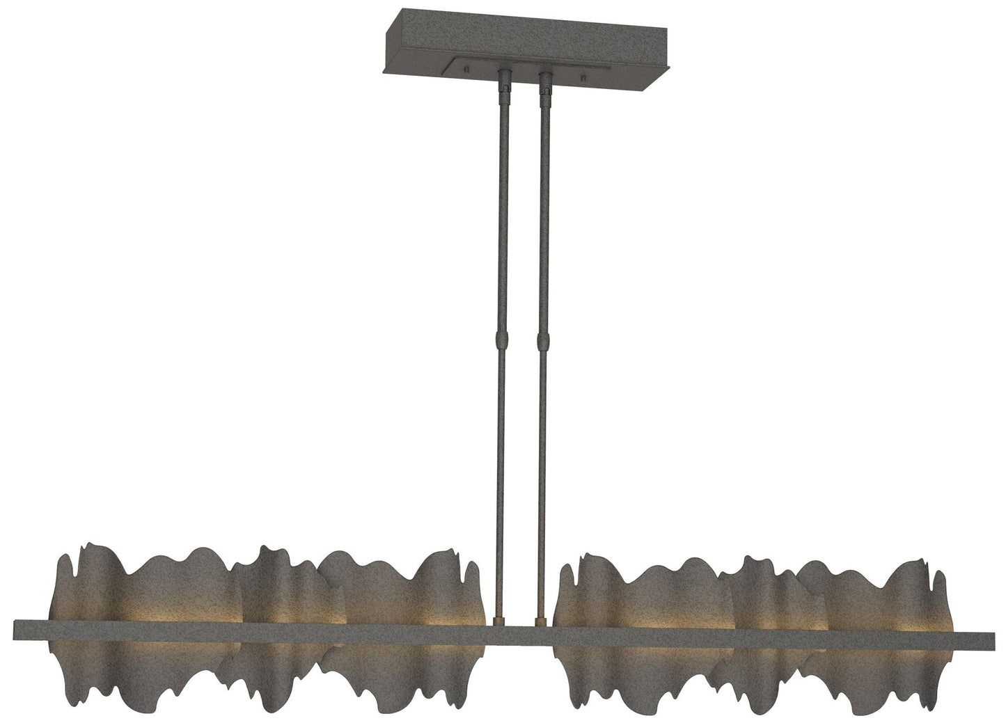 Hildene 51.9" Wide Large Natural Iron And Natural Iron LED Pendant