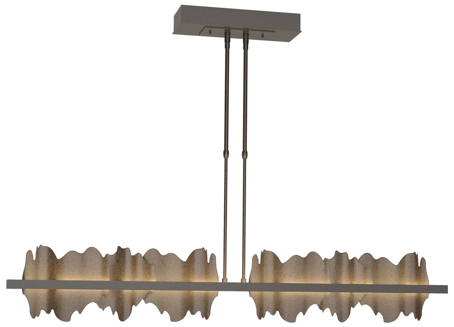 Hildene 51.9" Wide Large Oil Rubbed Bronze And Bronze LED Pendant