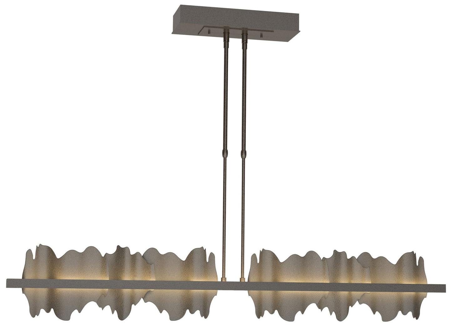 Hildene 51.9" Wide Large Oil Rubbed Bronze And Dark Smoke LED Pendant