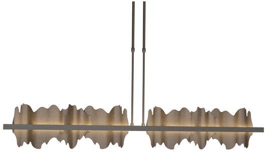 Hildene 51.9"W Bronze Accented Large Oiled Bronze Short Height LED Pen