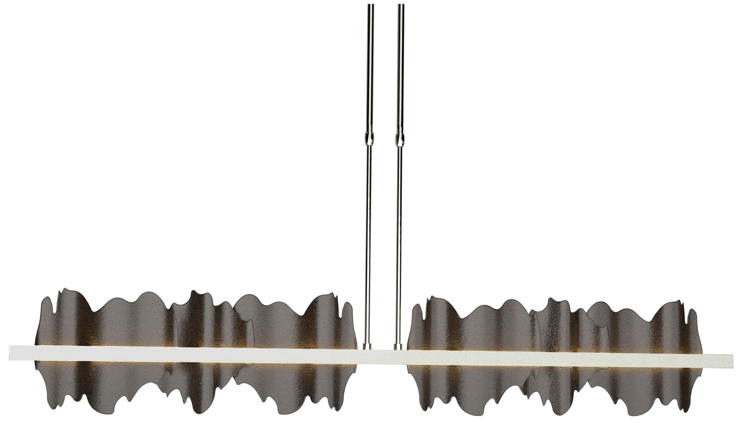 Hildene 51.9"W Oil Rubbed Bronze Accented Large Sterling Long LED Pend