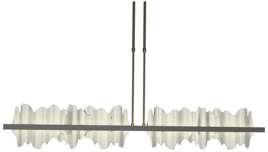 Hildene 51.9"W Sterling Accented Oiled Bronze Short Height LED Pendant