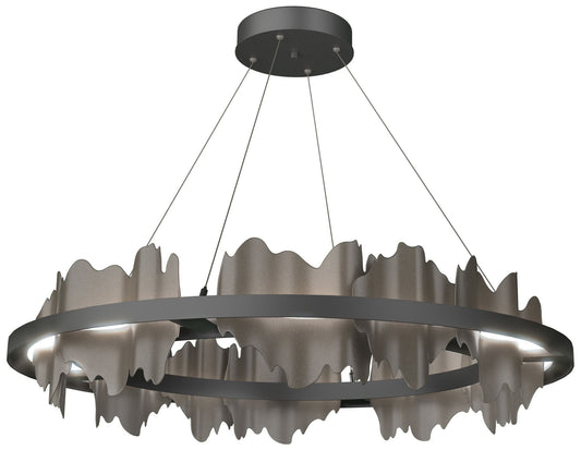 Hildene Circular LED Pendant - Black - Dark Smoke