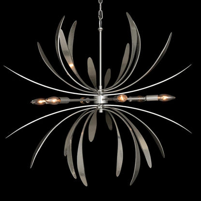 Hubbardton Forge Dahlia 6 Light 33" Wide Taper Candle Style Chandelier
