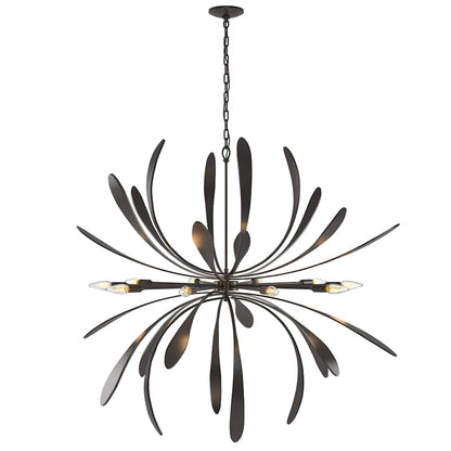 Hubbardton Forge Dahlia 10 Light 49" Wide Abstract Sputnik Chandelier