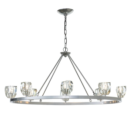 Hubbardton Forge Gatsby 8 Light 45" Wide Crystal Ring Chandelier