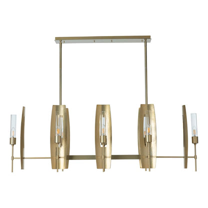 Hubbardton Forge Passage 8 Light 52" Wide Taper Candle Linear Pendant
