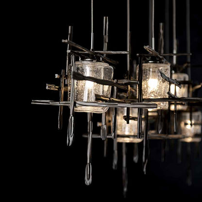 Hubbardton Forge Tura 7 Light 54" Wide Abstract Linear Pendant