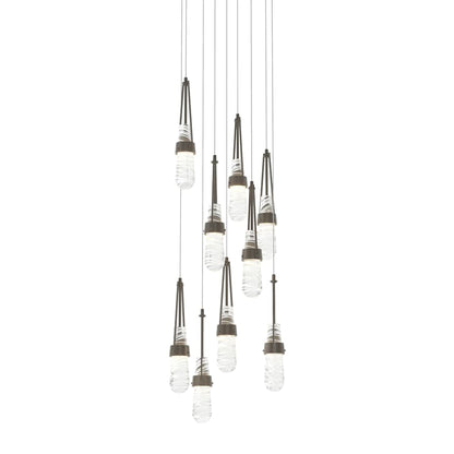 Hubbardton Forge Link 9 Light 21" Wide Multi Light Pendant