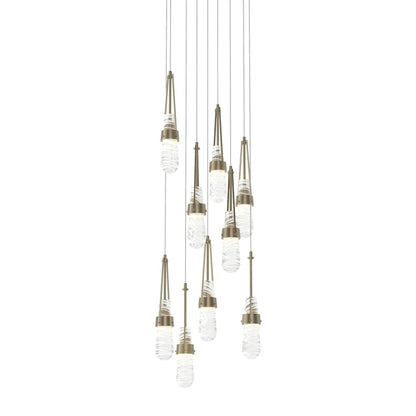 Hubbardton Forge Link 9 Light 21" Wide Multi Light Pendant