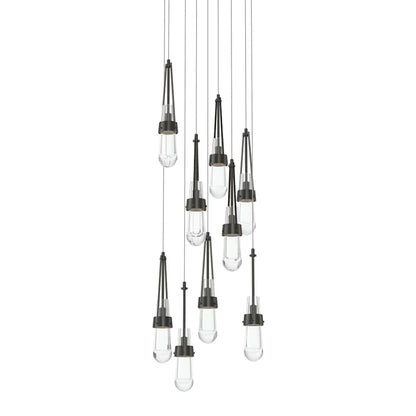 Hubbardton Forge Link 9 Light 21" Wide Multi Light Pendant