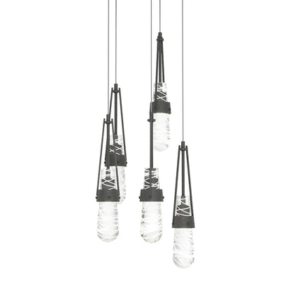 Hubbardton Forge Link 5 Light 13" Wide Multi Light Pendant