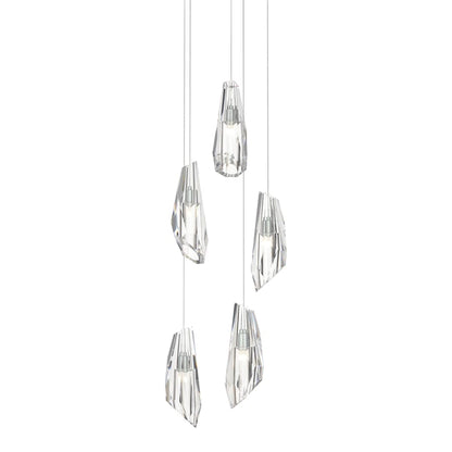 Hubbardton Forge Luma 5 Light 15" Wide Crystal Multi Light Pendant