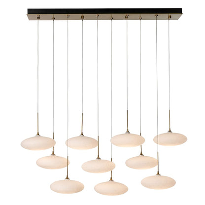 Hubbardton Forge Clouds 10 Light 48" Wide Linear Pendant