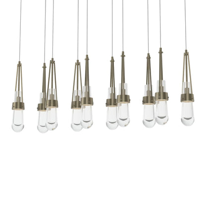 Hubbardton Forge Link 10 Light 45" Wide Linear Pendant