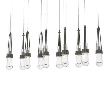 Hubbardton Forge Link 10 Light 45" Wide Linear Pendant