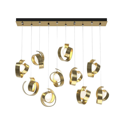 Hubbardton Forge Riza 10 Light 47" Wide Linear Pendant