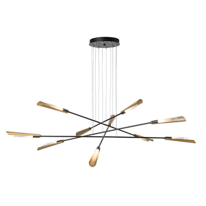 Hubbardton Forge Flight 10 Light 74" Wide Multi Light Pendant