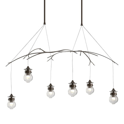 Hubbardton Forge Kiwi 6 Light 37" Wide Suspension Linear Pendant