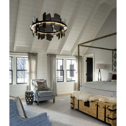 Hubbardton Forge Ardesia 38" Wide LED Ring Chandelier