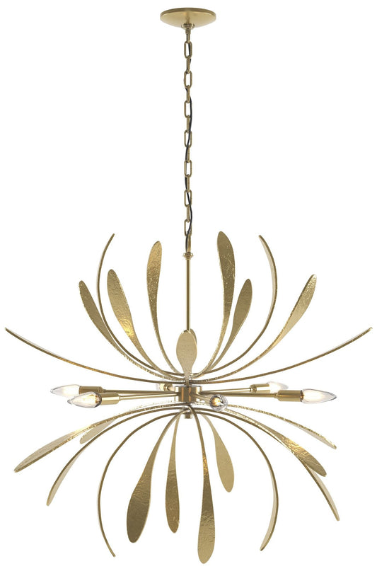 Hubbardton Forge Dahlia 32 3/4" Modern Brass Chandelier