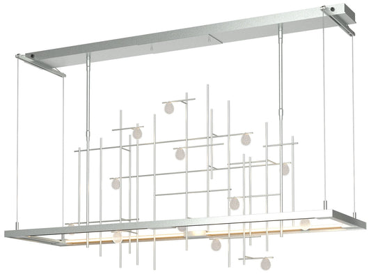 Hubbardton Forge Spring 53 1/2" Clear Bubble Glass Modern LED Pendant