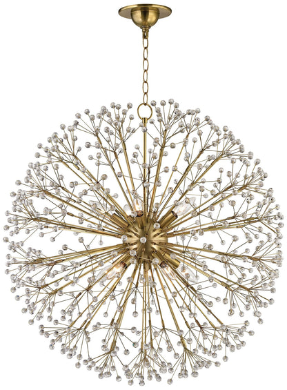 Hudson Valley Dunkirk 30" Wide Aged Brass Chandelier