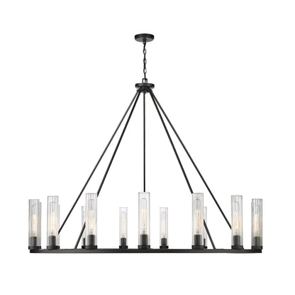James Allan Hartman 15 Light 60" Wide Pillar Candle Ring Chandelier