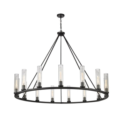 James Allan Hartman 15 Light 60" Wide Pillar Candle Ring Chandelier