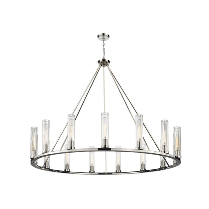 James Allan Hartman 15 Light 60" Wide Pillar Candle Ring Chandelier