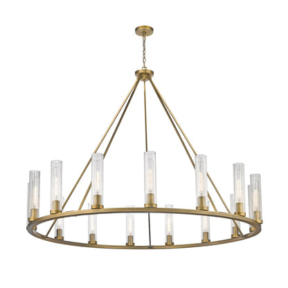 James Allan Hartman 15 Light 60" Wide Pillar Candle Ring Chandelier