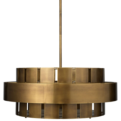 Jamie Young Orbit 30" Wide Antique Brass Metal Chandelier