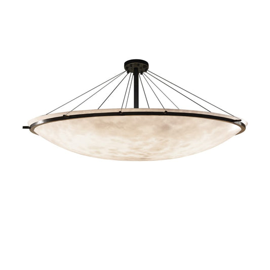 Justice Design Group Clouds 75" Wide Ring 16 Light Single Tier Bowl Shaped Chandelier